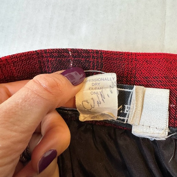 Vintage Evan Picone Petites Plaid Midi Skirt Sz 6 Union Made in USA - Picture 6 of 11